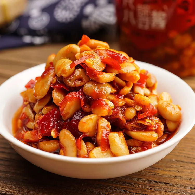 湖北监利尺八豌豆酱豆瓣调味酱香辣炒菜鲜辣味520g瓶