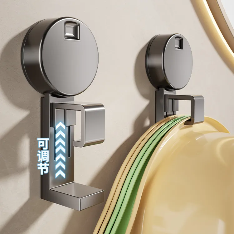 吸盘脸盆挂钩浴室盆子收纳架卫生间置物架厕所免打孔家用挂盆神器