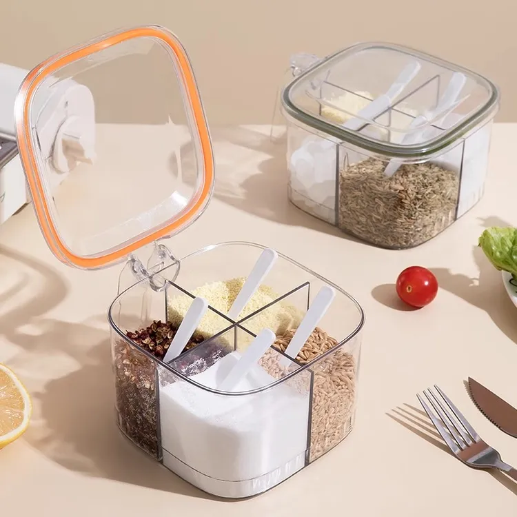 调料盒家用厨房调料罐单个一体多格收纳佐料带盖双重密封拒绝串味