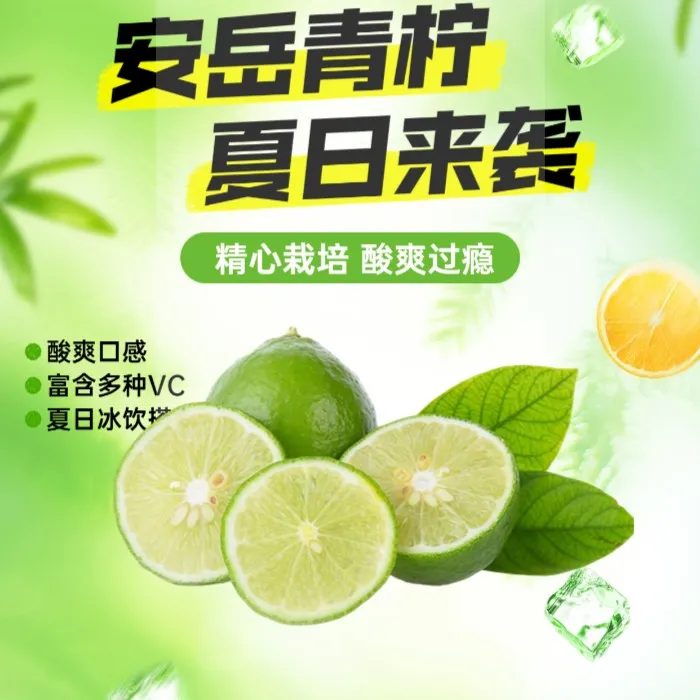 四川安岳优力克青柠檬自然生长不套果袋不打农药果皮微遐多汁水果