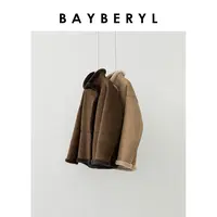 BAYBERYL老贝冬日牧场*双面穿廓形一体皮衣PY4J2413