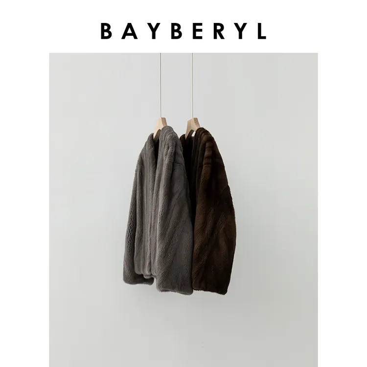 BAYBERYL老贝丹麦全抽*水水轻奢百搭冬时尚V领外套PY4J1829