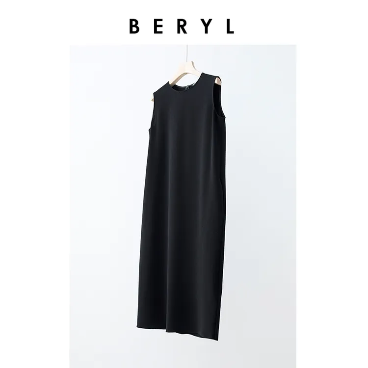 BAYBERYL老贝小黑裙*Row风三醋及简无袖宽松连衣裙DR3C0625-4/20