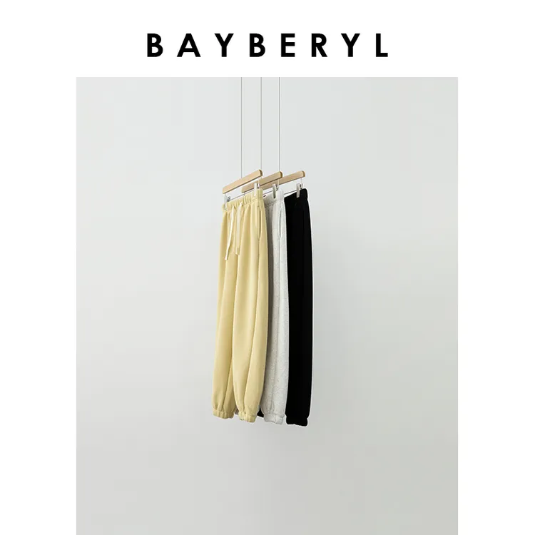 CC09-BAYBERYL老贝芝士裤*加绒束脚松紧腰百搭休闲裤XXK4K2621-