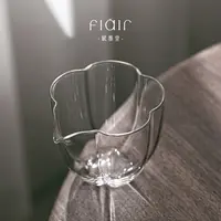赋墨堂丨海棠花公道杯 高硼硅耐热玻璃分茶器 简约花瓣形家用茶海