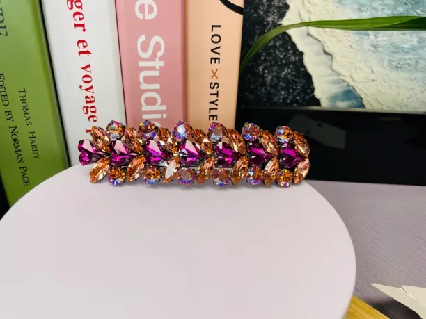 晶尚 非金属布艺发饰 泡菜国施华洛发饰 设计师原创时尚头饰轻奢