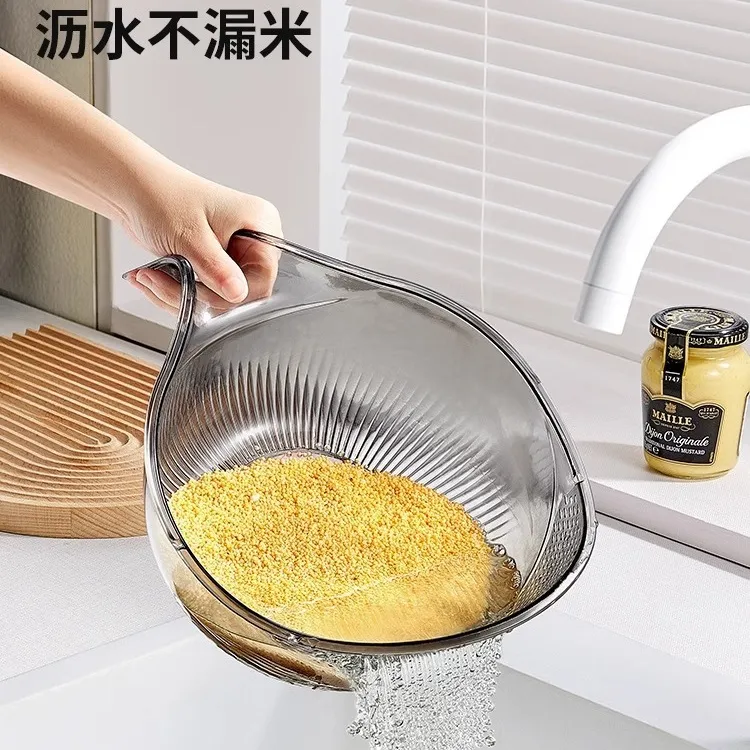 【新疆包邮】大号多功能淘米盆沥水篮家居洗米收纳篮洗水果厨房神器