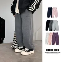 【嗒囜】女童秋冬季直筒裤加绒束脚裤长裤儿童时尚松紧腰运动休闲裤