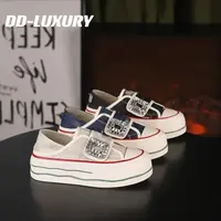 【DD】D25356时尚潮鞋春夏5cm-LUXURY夏季新款魔术贴透气低帮休闲鞋