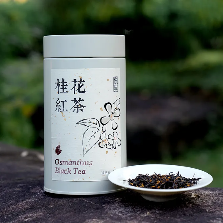 新安源一级桂花红茶古法窨制花香浓郁罐装花茶