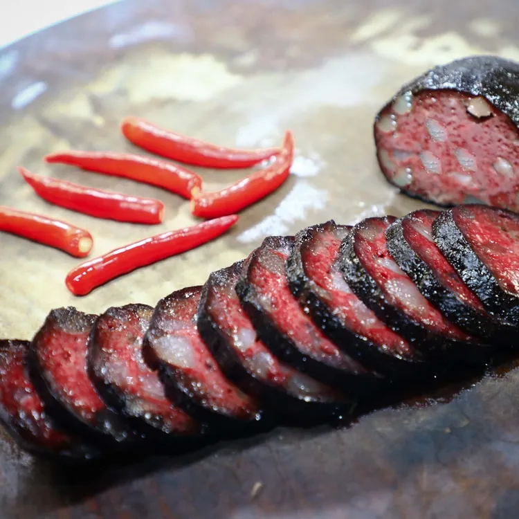 【特制五花肉猪血丸子218g】手工柴火烟熏猪血粑家乡湖南特产美芝味