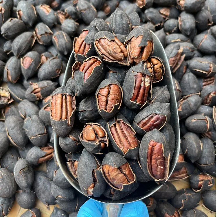 黑金薄壳碧根果碳烘水煮【 碧根果 】净重500g一袋