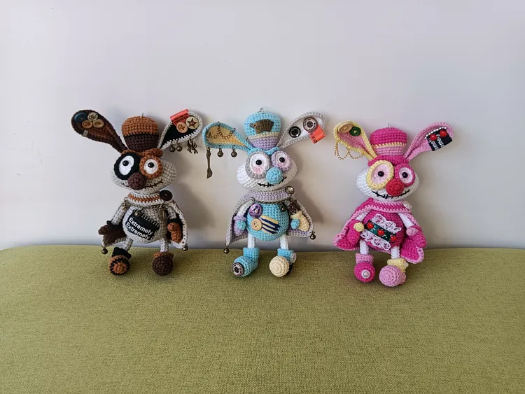 网红正版废图图成品！纯手工毛线钩织玩偶挂件饰品