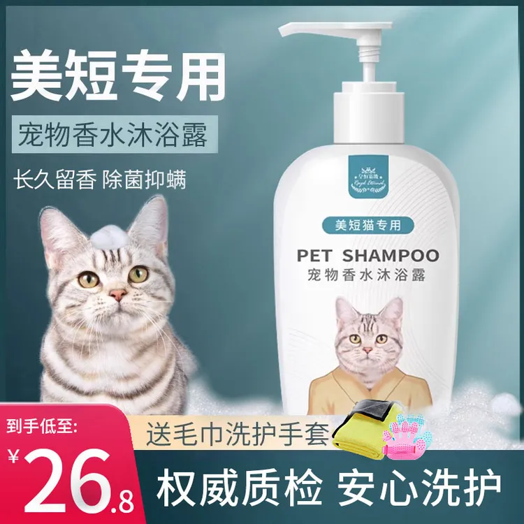 美短虎斑猫专用沐浴露成猫幼猫咪杀菌猫猫宠物洗澡用品猫咪沐浴露