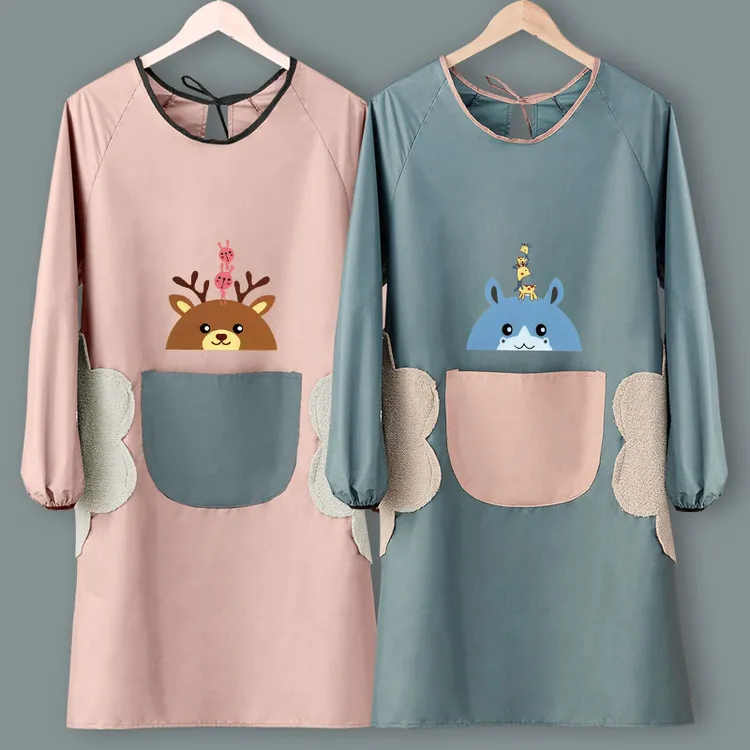 怀锡2023围裙女厨房做饭家用防水防油可爱擦手罩衣男女工作服