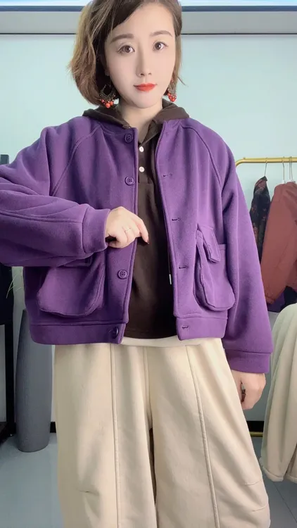 11冬季新款加绒加厚洋气百搭时尚外套