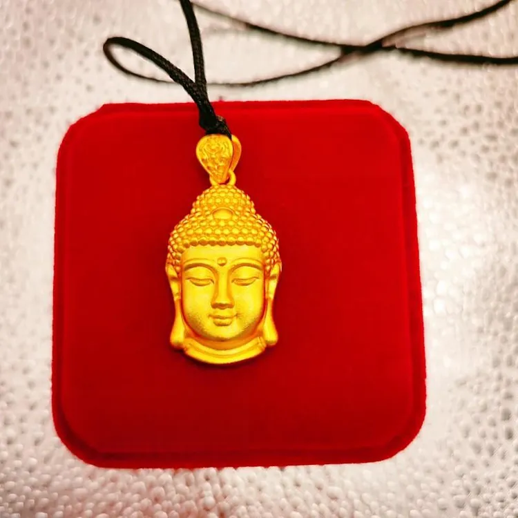 合金吊坠 佛头越南实心金色不掉色传承项链男女款精美挂坠仿金