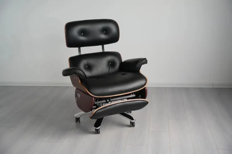 豆乐奇伊姆斯办公椅可躺电脑椅舒适久坐人体工学椅真皮老板椅办公