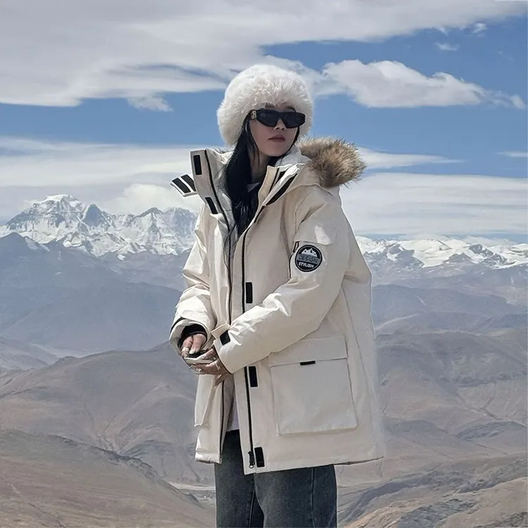羽绒棉服女2024新款冬季加厚情侣款工装派克服小众设计感棉衣外套