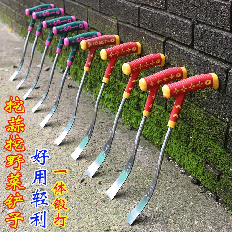 挖蒜神器老式挖野菜铲子园艺锰钢挖蒜铲除草工具不锈钢种花小铲子