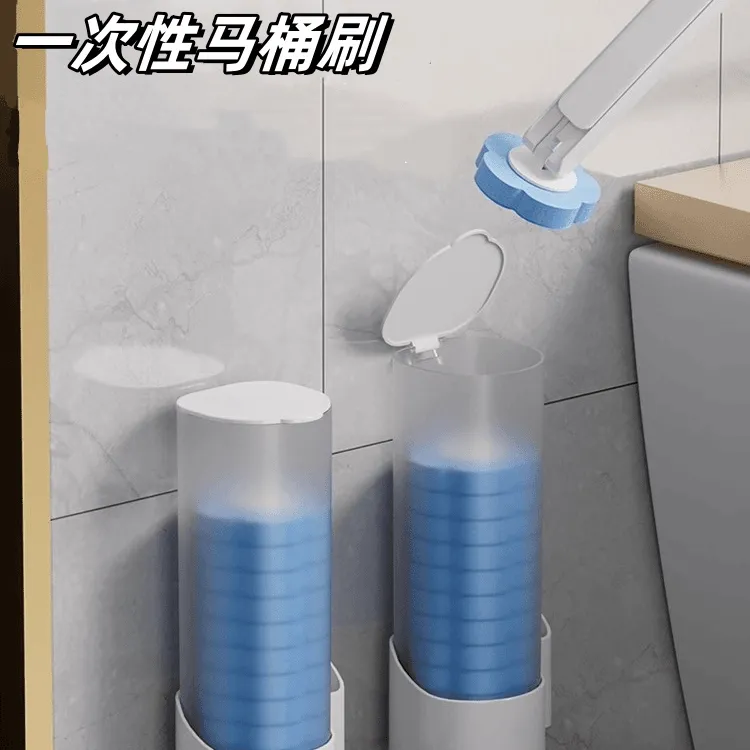 一次性马桶刷溶解替换头厕所清洁刷套装家用可抛马桶刷