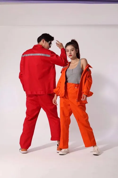 长袖反光条工作服套装男春秋耐磨劳保服汽修厂服上衣定制夏季透气