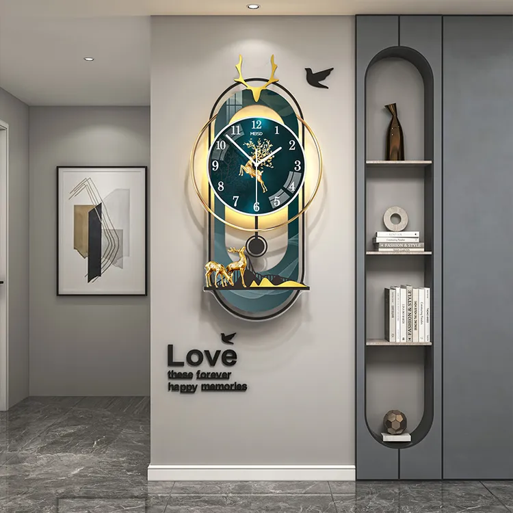 美世达钟表客厅家用挂钟2025年新款时钟表挂墙网红客厅布置用品