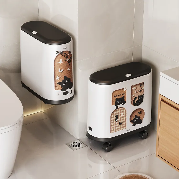 美世达大号窄缝桶简约壁挂式卫生间垃圾桶家用垃圾桶家用2025新款