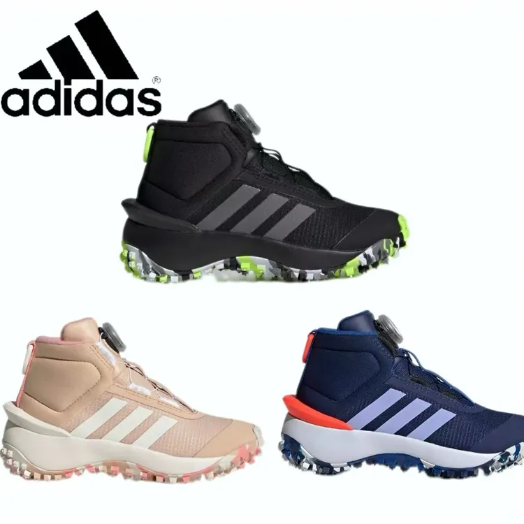 Adidas阿迪达斯儿童鞋24秋冬新男女高帮旋钮保暖运动棉鞋IF9261