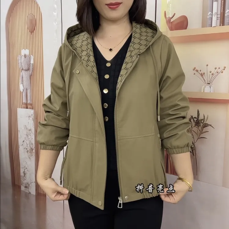 连帽后背扣秋季新款时尚休闲外套