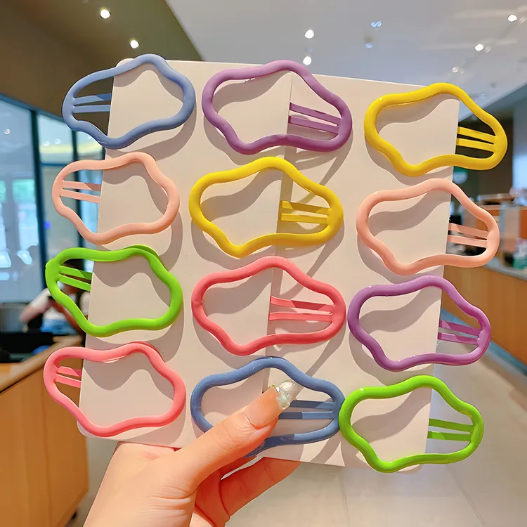 可爱爱心云朵发夹bb夹女童侧边夹发卡夏季女孩刘海碎发夹子发饰