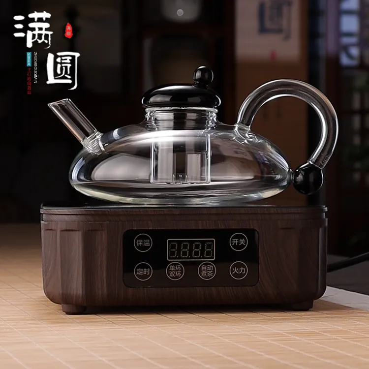 轻奢财鼠耐热高温透明玻璃茶壶茶具家用煮茶蒸茶炉泡茶壶过滤套装