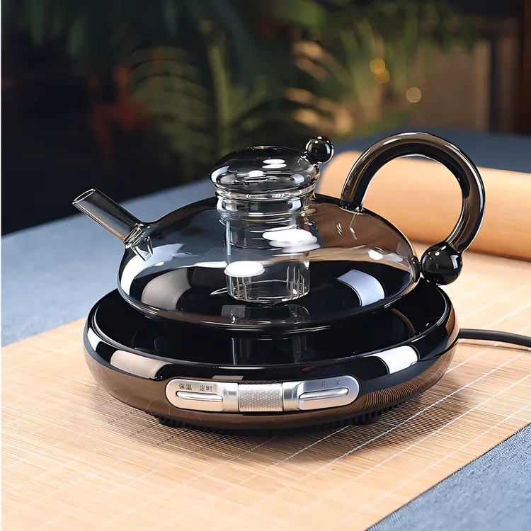 北欧轻奢创意个性财鼠泡茶壶耐热玻璃煮茶壶家用电陶炉烧水茶具