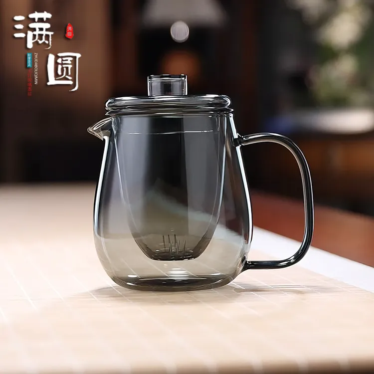 轻奢耐热加厚玻璃企鹅泡茶壶大容量功夫茶壶茶具高档家用防烫茶器