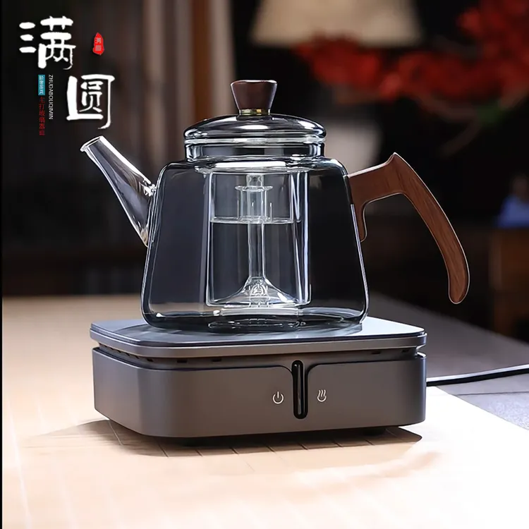 轻奢创意侧把八宝壶耐热加厚玻璃大容量煮水家用保温电陶炉煮茶壶