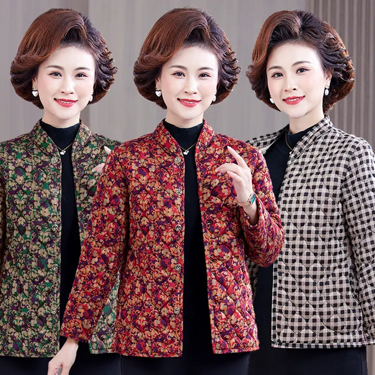 中老年女装秋冬新款加绒保暖棉衣加厚棉袄妈妈装宽松冬季棉服外套