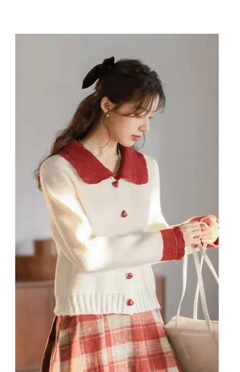 喵家新款 甜美开衫针织衫 氛围感