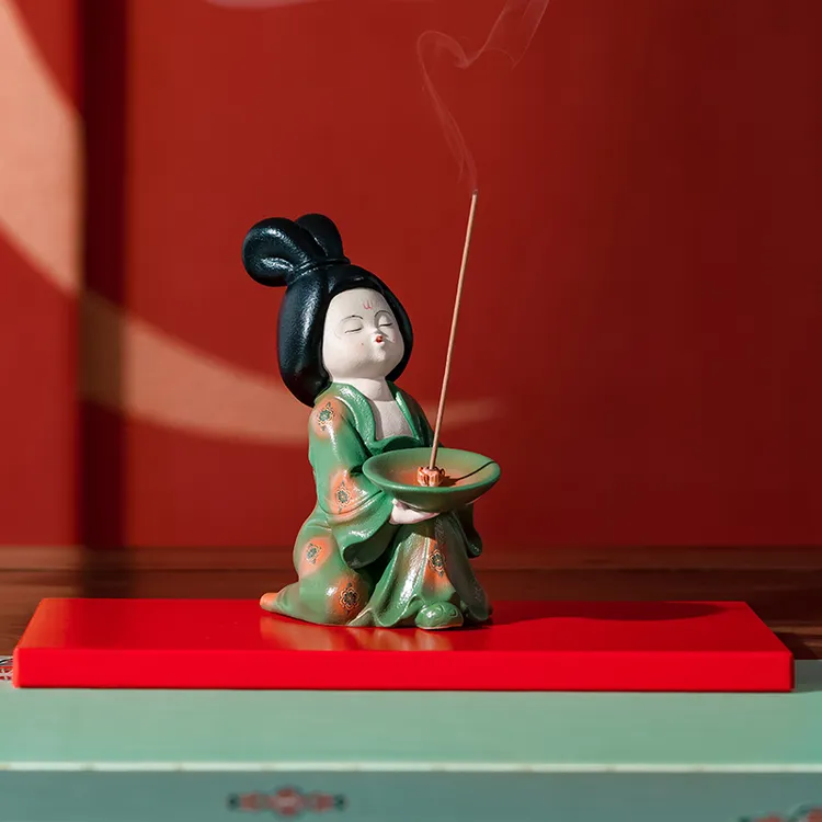 【万仟堂】 唐宫行香 唐宫夜宴联名香插雕塑茶宠高端轻奢礼盒包装