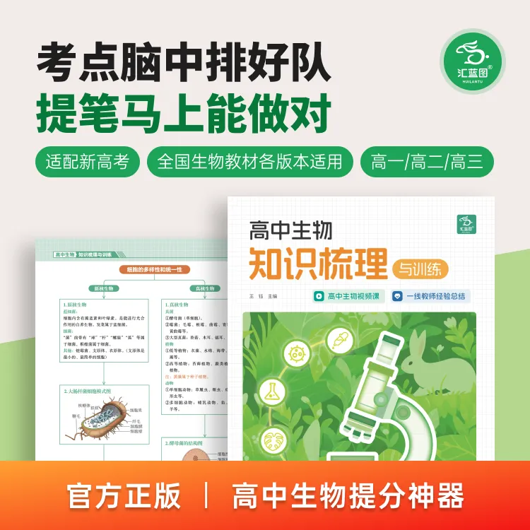 王钰老师推荐-汇蓝图高中生物知识梳理+生物练习册