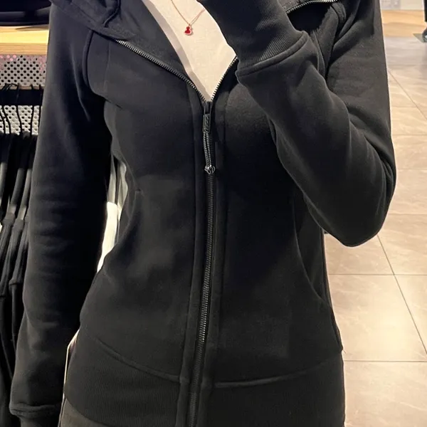 黑色卫衣外套女春秋款修身正肩收腰连帽平替运动套装早春开衫上衣