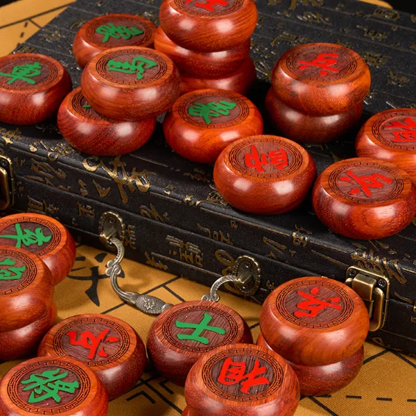 象棋中国象棋实木红高档像棋棋盘成人套装学生儿童送长辈送礼血檀