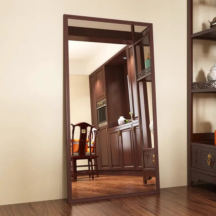 美式复古全身镜子大落地镜女卧室壁挂试衣镜服装店网红立体穿衣镜