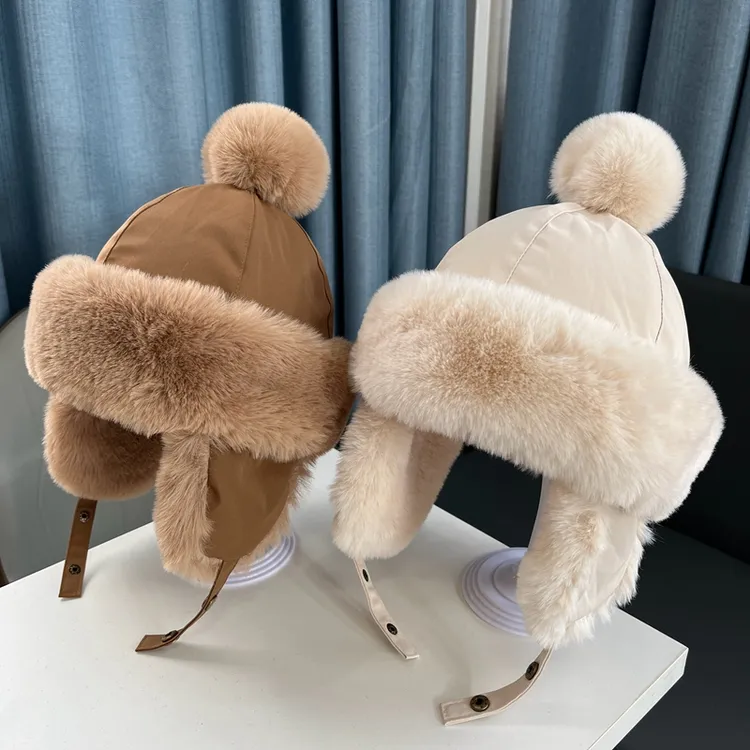 儿童帽子秋冬季宝宝加厚保暖护耳帽男女童洋气冬天毛绒防风雷锋帽