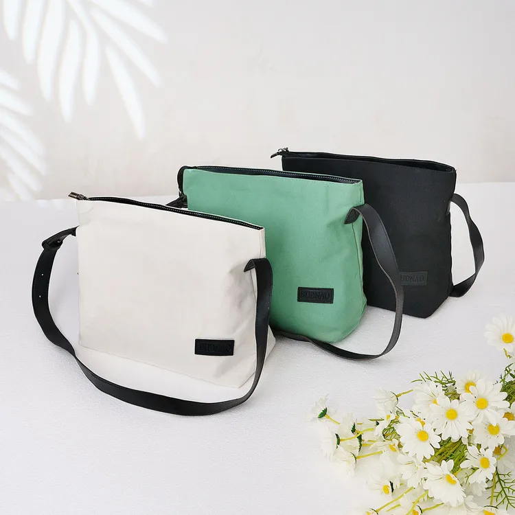 日系大容量休闲单肩包帆布包双肩背包简约通勤短途旅行斜挎男女包