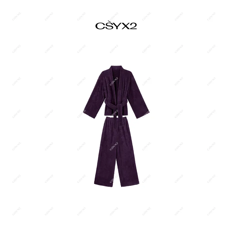 CsyX2-2025A/W 秋冬新品  法兰绒休闲裤居家服睡衣套装CZ4DG001