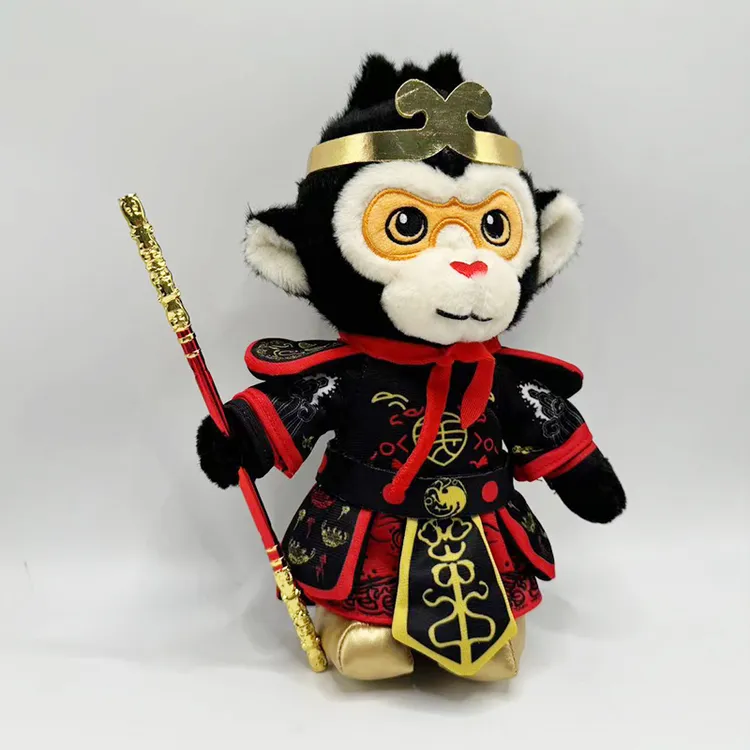 新款美猴王黑神话悟空齐天大圣游戏周边毛绒玩具卡通抱枕公仔娃娃