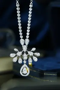【万小姐】18k金为爱加冕钻石项链HX（48小时鉴赏期）