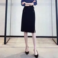 商场同款2025新款通勤腰带商务西裙显瘦包臀裙半裙腰封裙1200134