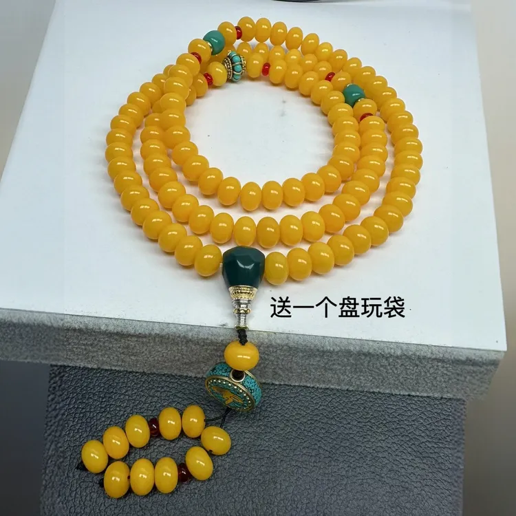 【金玉满堂菩提手串】黄菩提算盘珠手串手持8×10男女百搭脖挂斜挎款