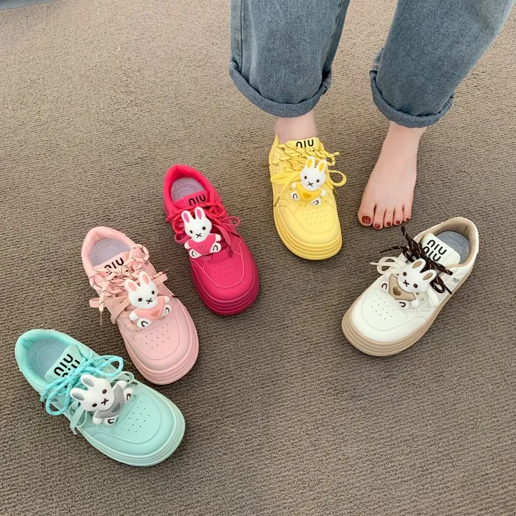 2024糖果色小白鞋女早秋新款韩版ins女学生休闲运动百搭板鞋